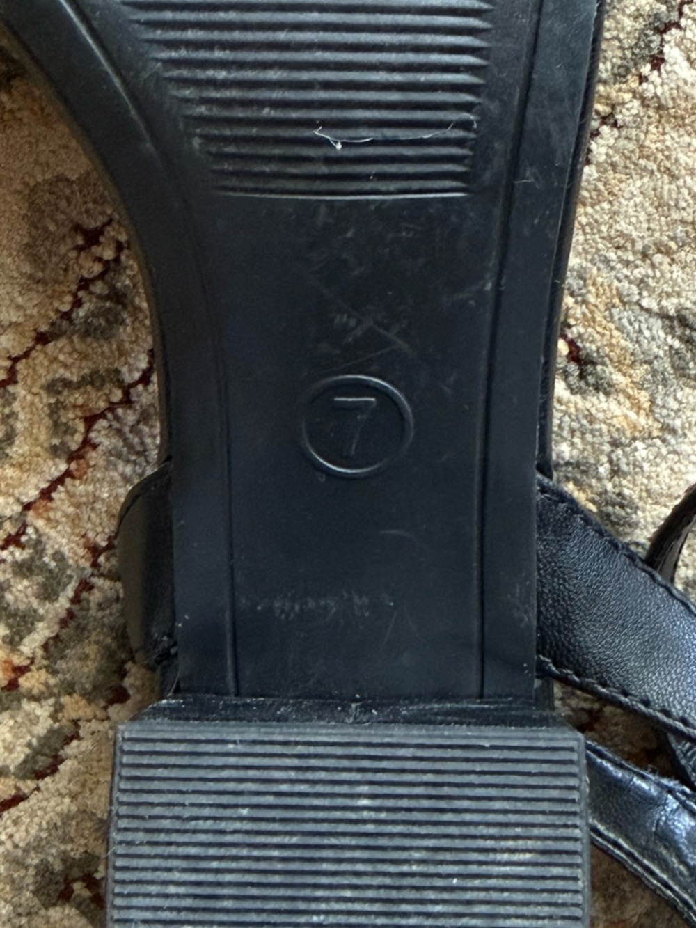 a new day Black Square-Toe Ankle Strap Block Heels - Picture 5 of 7